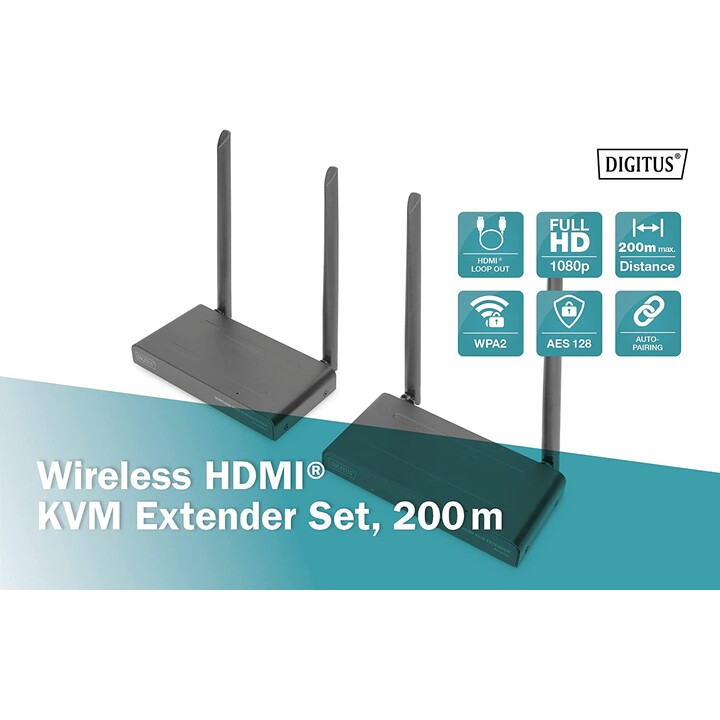 Extenseur KVM HDMI sans fil Digitus