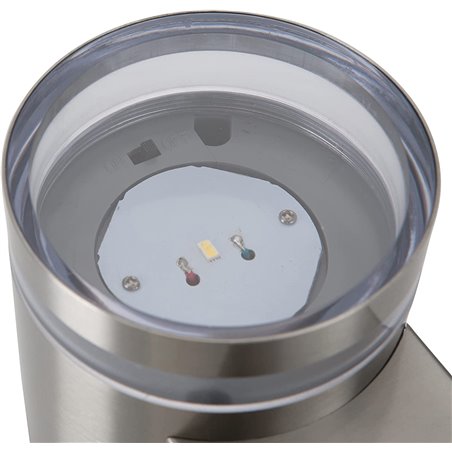 RANEX SILVER LED SOLAR WALL LIGHT