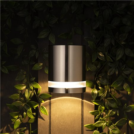RANEX SILVER LED SOLAR WALL LIGHT