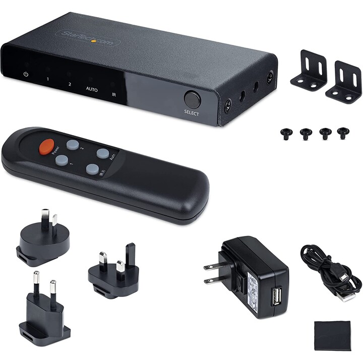 StarTech.com 2PORT-HDMI-SWITCH-8K conmutador HDMI de 2 puertos 8K negro