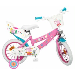 Toimsa Peppa Pig 14", Bicicletta per bambini, cestino anteriore, rosa