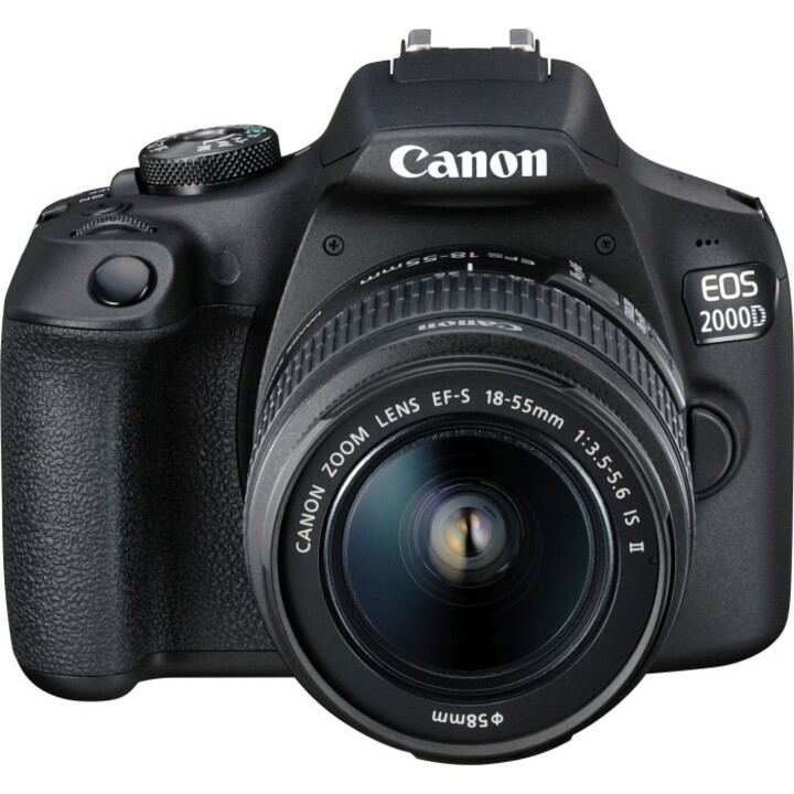 DIGITAL CAMERA CANON EOS 2000D 24.1 MPIXEL 3X ZOOM EF-S 18-55 BLACK