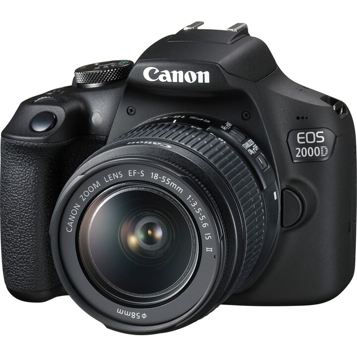 DIGITAL CAMERA CANON EOS 2000D 24.1 MPIXEL 3X ZOOM EF-S 18-55 BLACK