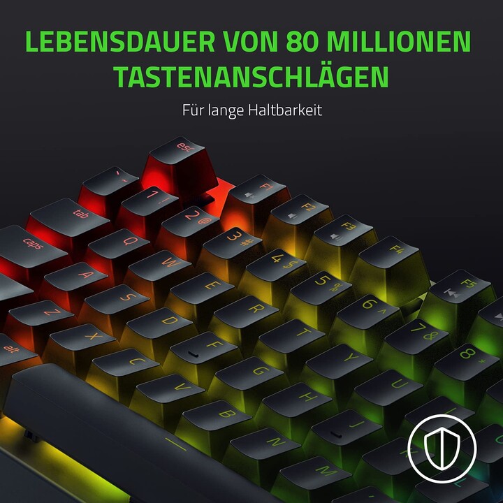 Razer BlackWidow V3 Tenkeyless Keyboard (Mechanical Green Switch, Wired, USB, German Layout, RGB)
