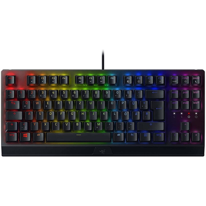 Clavier Razer BlackWidow V3 Tenkeyless (commutateur mécanique vert, filaire, USB, disposition allemande, RVB)