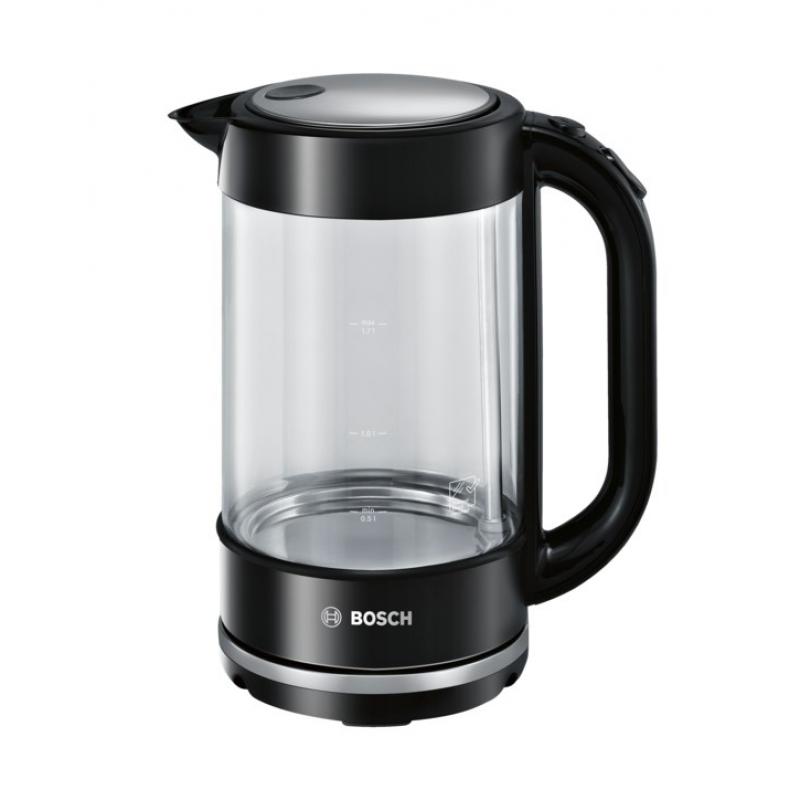 Bosch TWK70B03 tetera eléctrica 1,7 L 2400 W Negro, Transparente