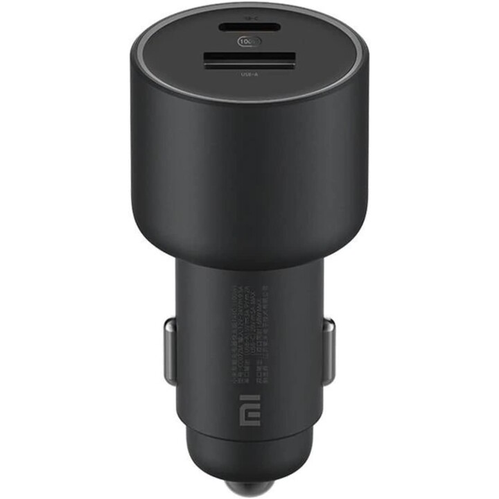 XIAOMI 67W Cargador de coche USB-A + TYPE C Negro