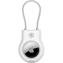 Suporte seguro de cabo de fio Airtag branco