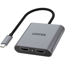 UNITEK ADAPTER USB-C NA 2X HDMI, 4K 60HZ MST