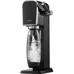 Sodastream Art Nero, Gasatore d’Acqua per Trasformare l’Acqua in Acqua Frizzante, Incluso Cilindro Contente Co2, 1 Bottiglia da