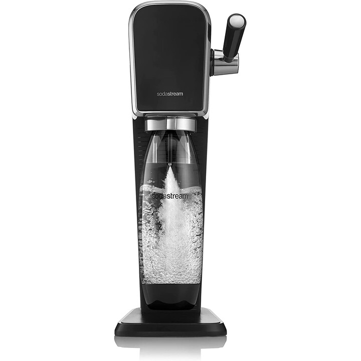 SodaStream Burbujeador de agua Art con cilindro de CO2 y 1 botella de plástico de 1 litro apta para lavavajillas, 44 cm de altur