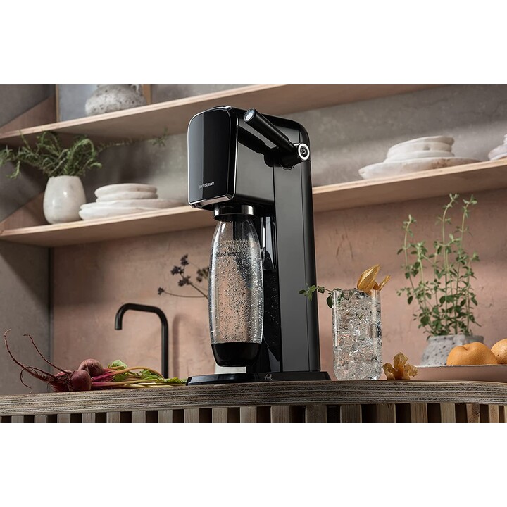 SodaStream Burbujeador de agua Art con cilindro de CO2 y 1 botella de plástico de 1 litro apta para lavavajillas, 44 cm de altur