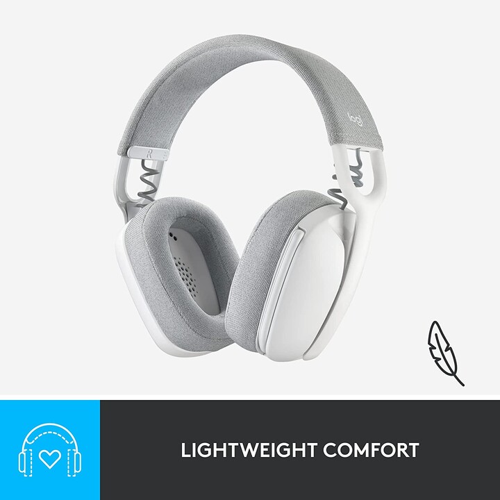 Logitech Zone Vibe 100 Wireless Bluetooth Cuffie Bianco
