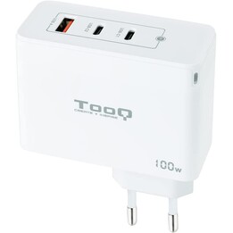 Wall Charger TooQ TQWC-GANQC2PD100W/ 2xUSB Type-C/ 1xUSB/ 100W