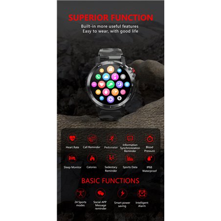 LEMFO C22 Silver - Smartwatch
