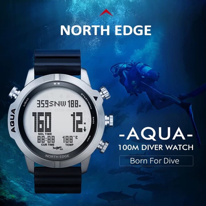 North Edge Aqua Blanc - Montre de Plongée