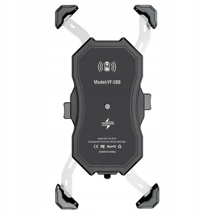 FREEDCONN MC1W MOTORCYCLE PHONE HOLDER WITH INDUCTIVE CHARGER