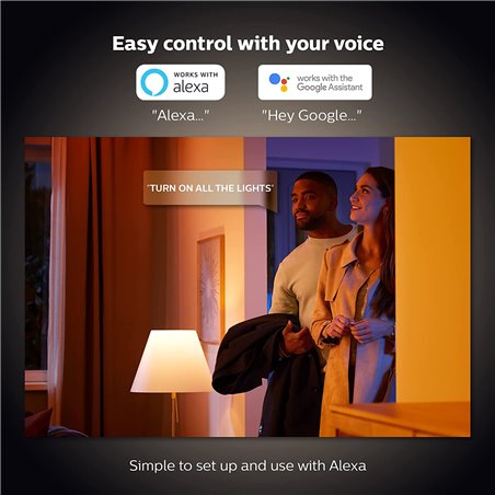 Lâmpada LED inteligente Philips Hue branca e colorida/ Base GU10/ 5,2 W/ 350 lúmens/ 2000K-6500K/ Philips Hue Bridge preciso