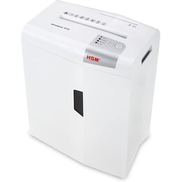 Destruidora de papel HSM X10 Partícula cortada 58 dB 22 cm Prata, Branco