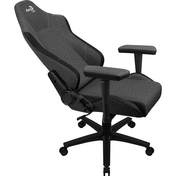 Aerocool CROWNASHBK, cadeira ergonômica para jogos, almofadas ajustáveis, tecnologia AeroWeave, preto