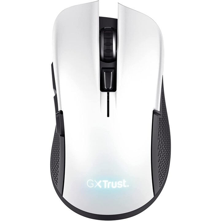 Ratón Gaming Inalámbrico Trust Gaming GXT 923W YBAR/ Batería recargable/ Hasta 7200 DPI/ Blanco