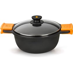 PFANNE HOCH EFFIZIENTE BH A270336 - Ø36CM - 11,2 L - DICKE 6MM - ALUMINIUM DRUCKGUSS - ANTIHAFTBESCHICHTUNG TEFLON PLATINUM PLUS