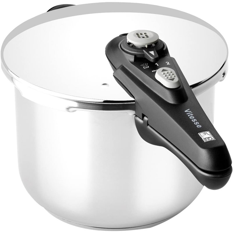 Olla a Presión Bra Vitesse A185103/ Ø22cm/ 7L/ Acero Inoxidable/ Apta para Inducción
