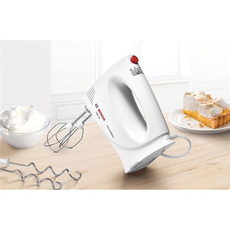 BOSCH MFQ3010 PASTRY MIXER - 300W - 2 SPEED+TURBO - 2 RODS+2 KNEADING HOOKS - ERGONOMIC HANDLE
