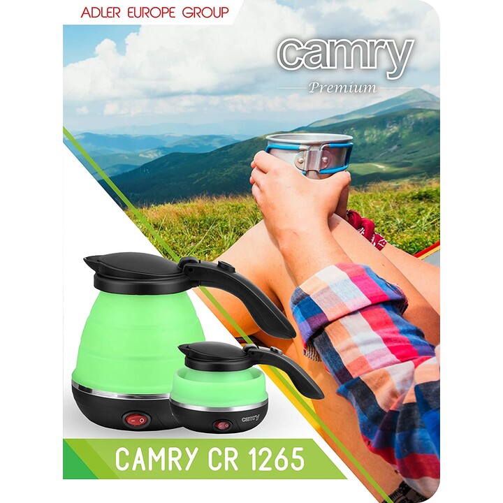 Bollitore elettrico Adler CR 1265 0,5 L Nero, Verde 750 W.