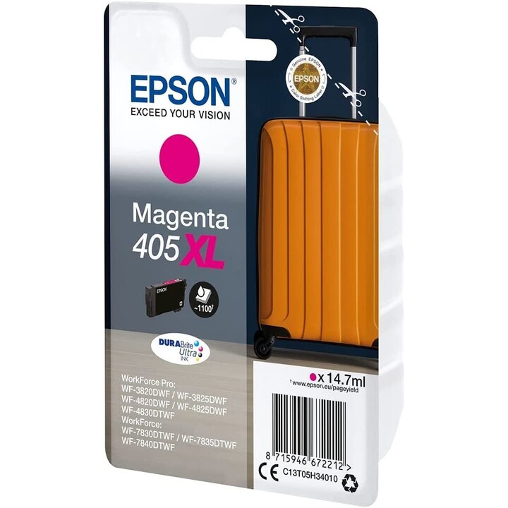 CARTUCHO EPSON 405XL MAGENTA WF-3820 WF-3825 WF-4820 WF-4825 WF-4830