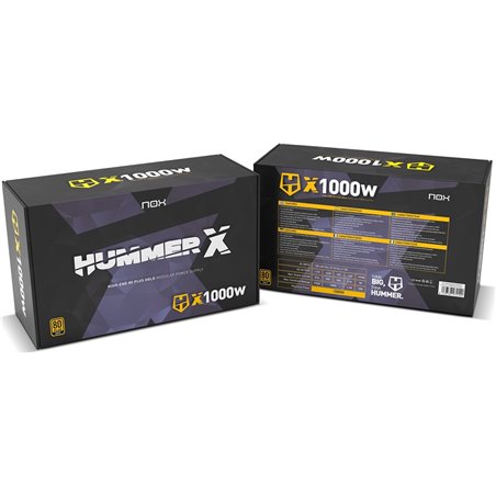 Nox Hummer X 1000w Plus Gold Power Supply Unit 24-pin ATX Black