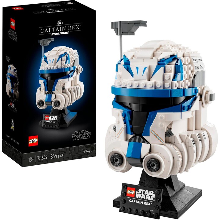 LEGO Star Wars Captain Rex, Sammlerhelm, Display-Set, weiß, blau