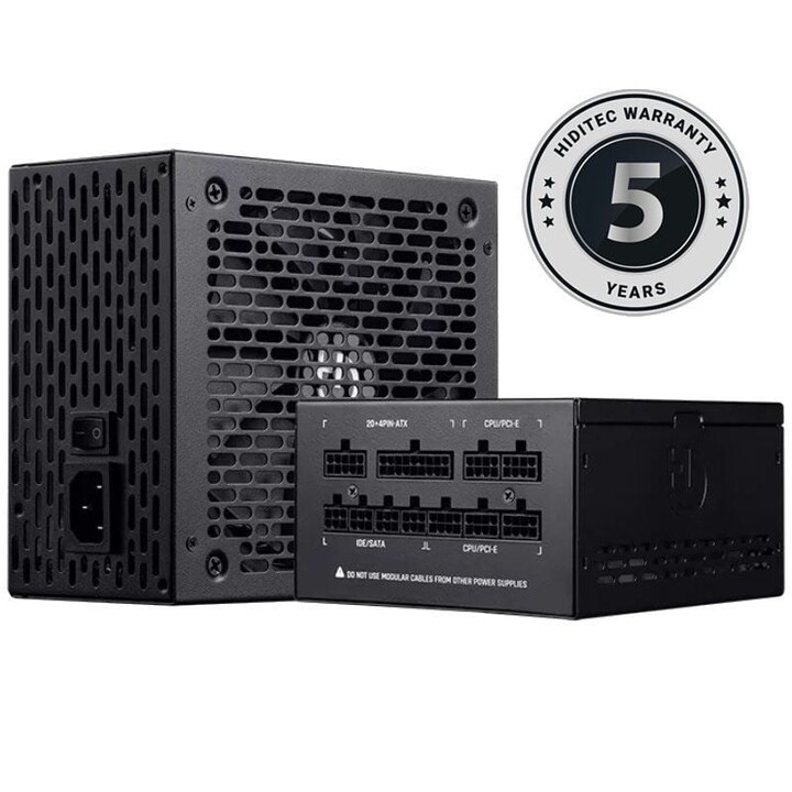 ALIMENTATION 850W HIDITEC 80+ BRONZE COMPLÈTEMENT MODULAIRE