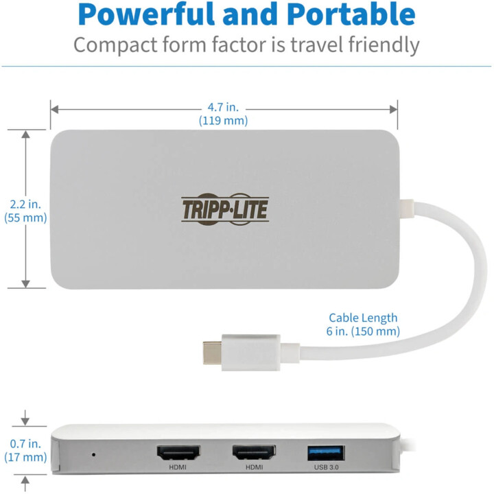 Station d accueil usb-c, triple affichage - hdmi,