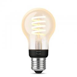 Philips Hue Blanc A60 Ampoule Led Intelligente À Filament Mince/Base E27/7W/550 Lumens/2200-4500K/Pont Philips Hue Précis