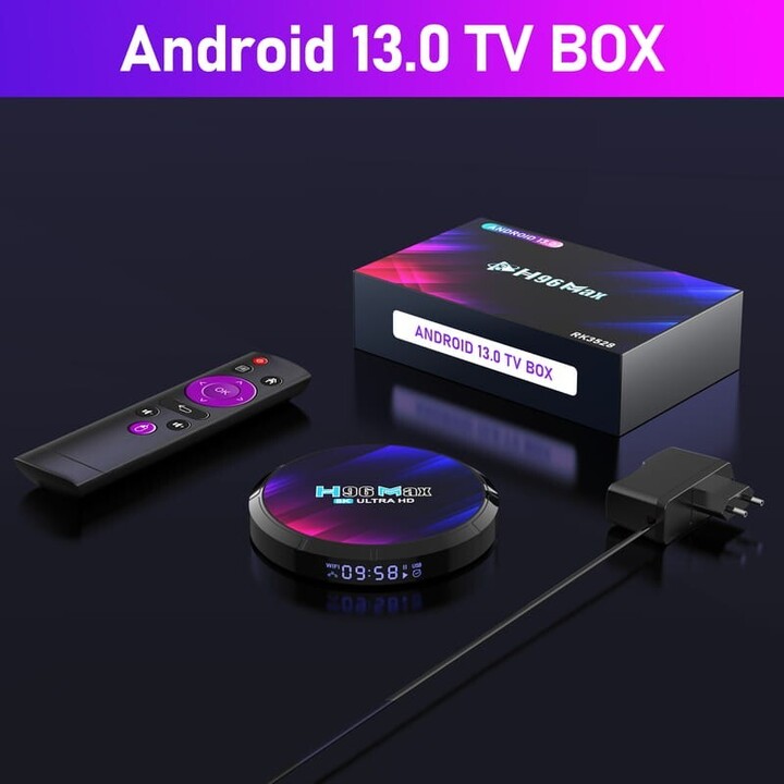 H96 MAX RK3528 4 Go/32 Go Android 13 Noir – Android TV
