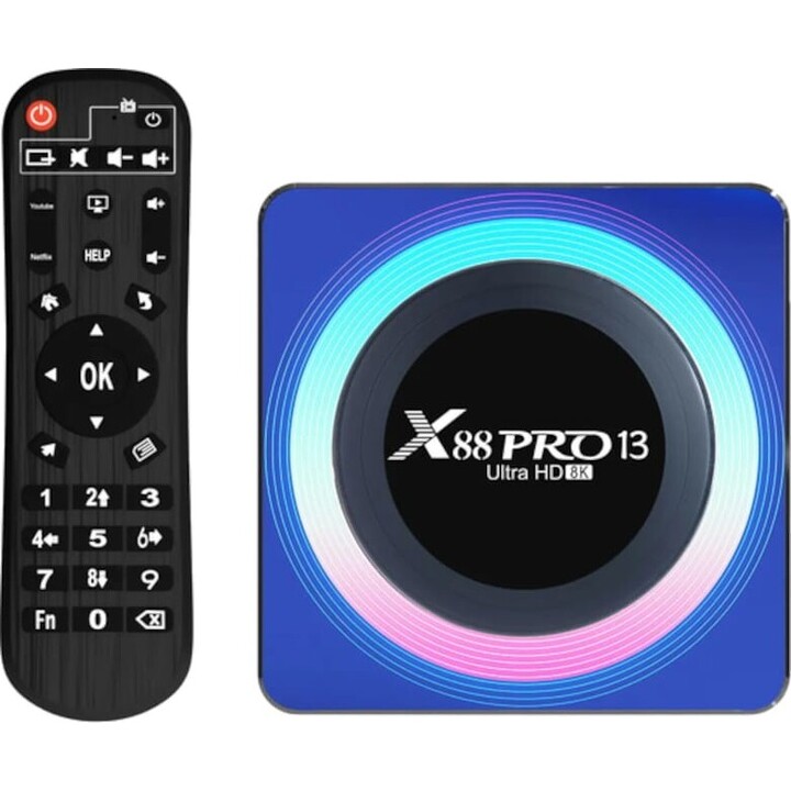 X88 PRO 13 4GB/32GB Acrylic Case Android 13 – Android TV