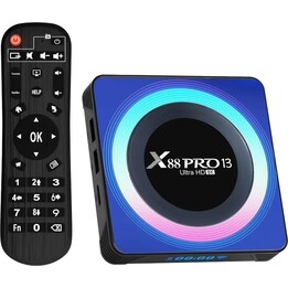 X88 PRO 13 4GB/64GB Acrylic Case Android 13 – Android TV