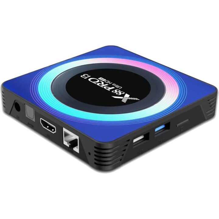 X88 PRO 13 4 Go/64 Go Boîtier Acrylique Android 13 – Android TV