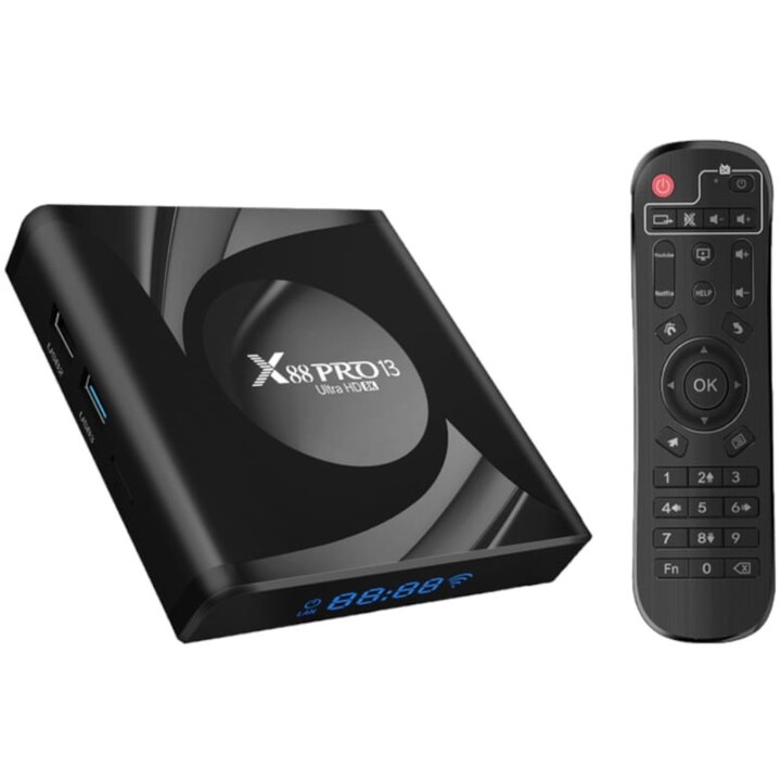 X88 PRO 13 4GB/32GB Smart System Android 13 Negro – Android TV