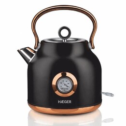 Bollitore nero art déco Haeger