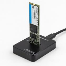 Qoltec 50313 Estación de acoplamiento SSD M.2 SATA/PCIe | NGFF/NVMe | USB 3.1