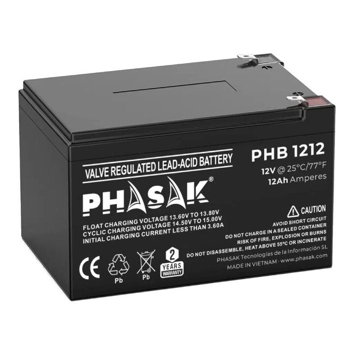 Batteria Phasak PHB 1212 compatibile con UPS/UPS PHASAK secondo le specifiche