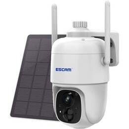 Caméra de Surveillance IP Escam G24 3M Wifi Panneau solaire Blanc
