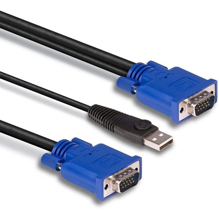 2m combined kvm & usb cable