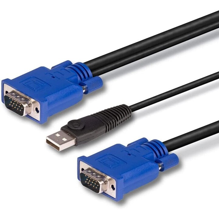 2 m langes kombiniertes KVM- und USB-Kabel