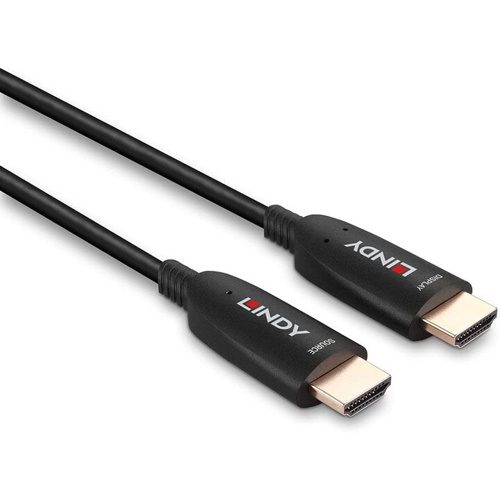 Lindy 38512 cabo HDMI híbrido de fibra ótica 20 m preto