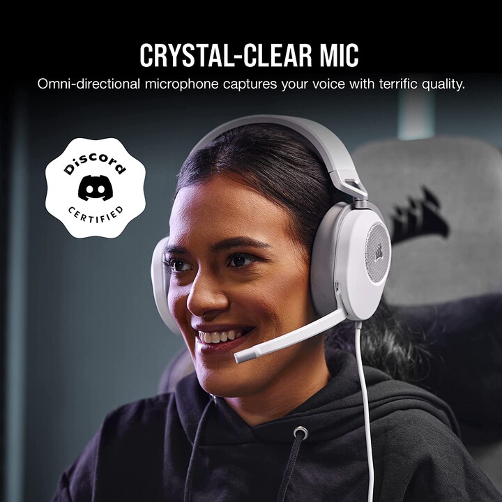 Corsair Hs65 Surround Auriculares Alámbrico De Mano Juego Blanco