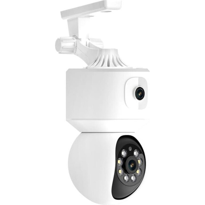 Camara de seguridad IP Escam QF010 2MP+2MP Visión Nocturna a Color Paneo Wifi Blanco