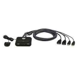 Aten Switch Kvm Usb Fhd Hdmi Of 2 Ports In Format Cable